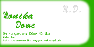 monika dome business card